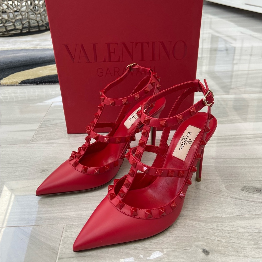 Valentino Red Studded Women's Heels
